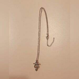 Silver plated necklace for women MOM design